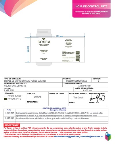 Pack (Gel Natural Cbd 50 mL Esval Final)